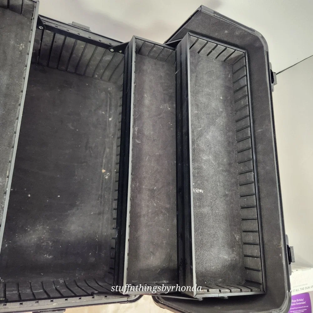 Sephora Pro Hard Shell Make Up Travel Case Faux‎ Black Alligator 13.5x9.5x8.5